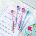 thumbnail image 4 of Stylo à Bille Diamant Cristal 1 ml Rétractable Scintillant Instrument d'Écriture Pointe Fine Encre Gel pour Journal Cadeau Bureau École, 4 of 8