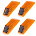 thumbnail image 1 of 4 Pcs Solar Strobe Lights, Warning Light LED, Warning Lamp, Waterproof and Dustproof, Powered by Solar, for Construction Safety Road Signs Flash Traffic Lights, 1 of 6