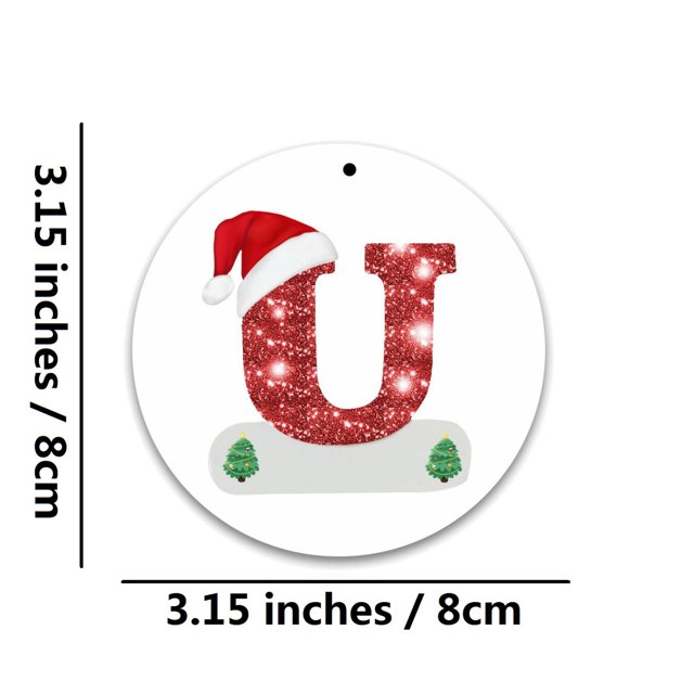 CEHVOM Christmas Alphabet Decorations Personalized For Gift Christmas Tree Hanging Ornament DIY Creative Decorations Clearance