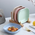 thumbnail image 4 of Household Wheat Straw Unbreakable Snacks Fruit Bones Plate Square Salad Bowl, 4 of 10