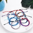 thumbnail image 3 of Braided Bracelet Adjustable Chic Multicolor Aesthetic Jewelry Drawstring Handcrafted Hand Rope Women Accessories for Teen Girls Dark Blue+Black, 3 of 9