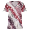 thumbnail image 3 of Birdeem Mode Femme Blouse T-Shirt à Col en V à Manches Courtes Été Imprimé Hauts Amples, 3 of 8