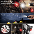 thumbnail image 3 of USB Rechargeable Bicycle Light Set: High-Brightness Front Lamp 057 with Long-Range Illumination & Red Tail Light 2028, 4 Lighting Modes, 2000mAh Battery, ABS Material, Includes Mounting Brackets and, 3 of 6