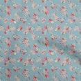 thumbnail image 1 of oneOone Rayon Dusty Blue Fabric Floral Sewing Craft Projects Fabric Prints By Yard 56 Inch Wide, 1 of 4