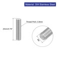 thumbnail image 2 of Unique Bargains 16Pack M5 x 20mm 0.8mm Pitch 304 Stainless Steel Fully Threaded Rod Bar Studs, 2 of 6