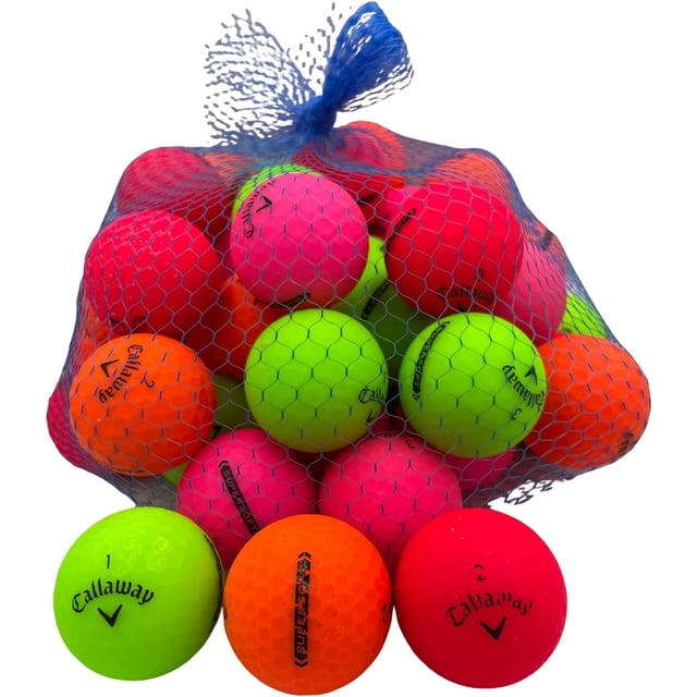 Golf Ball Planet - Supersoft Matte Color Mix Recycled Golf Balls for Callaway 3A/Good (50 Pack)