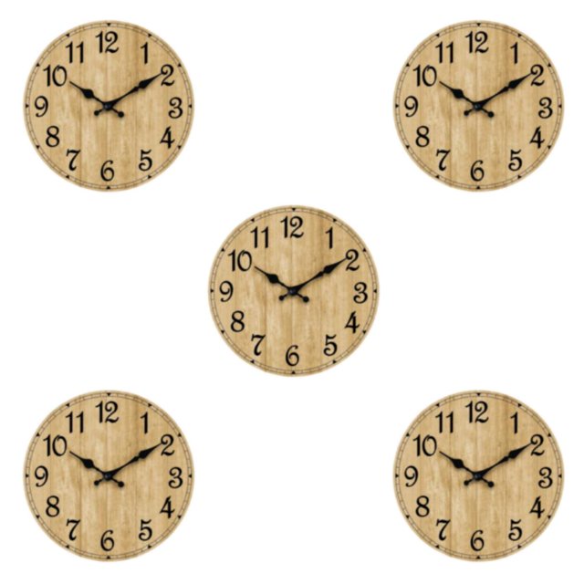 mmirethe Unique Style Round Wall Clock Timeless For Any Space Durable Construction Decorative Wall Clock As Shown type 4 5Set