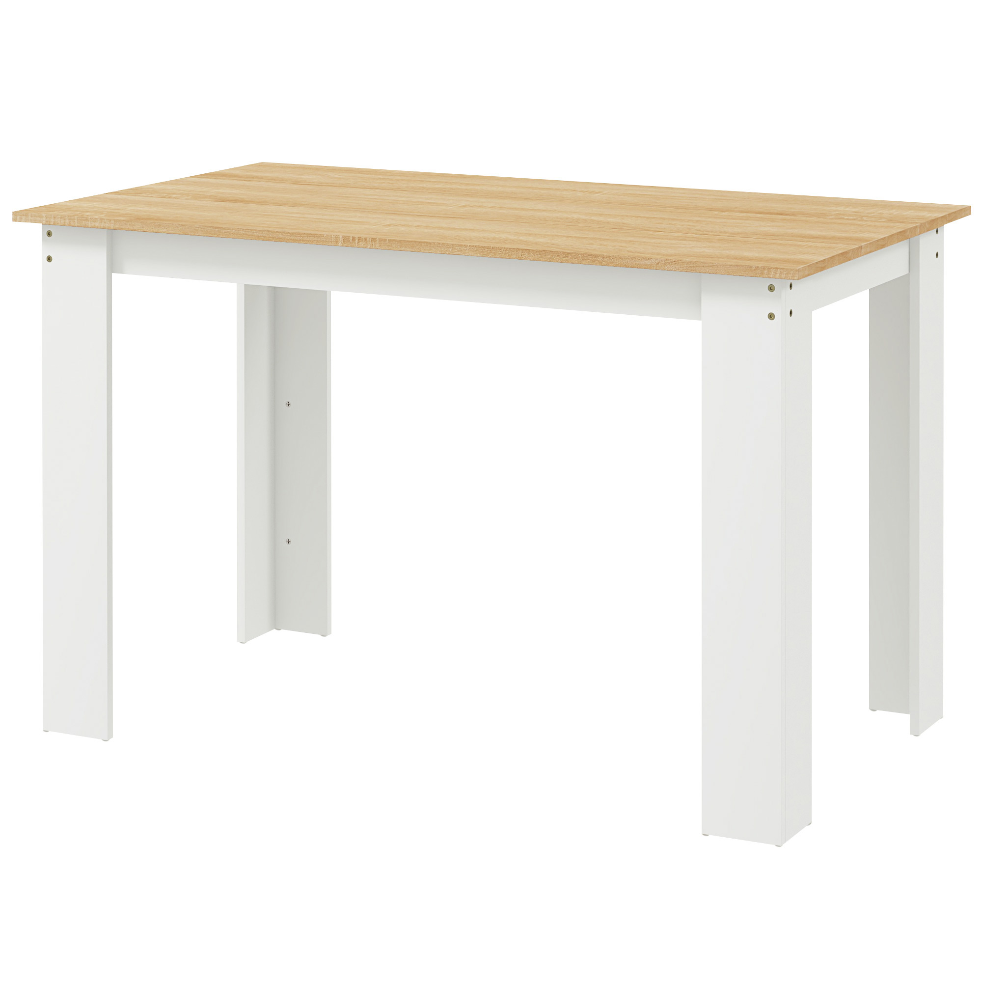 CoSoTower Kitchen Table for 4-6 People, Dining Table with Wood Effect for Dining Room, Oak