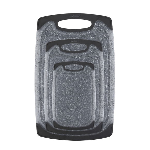 Mainstays Granite Effect Plastic Cutting Board Set, 15.74 inch, 3 pieces
