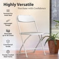 thumbnail image 3 of 9 Pcs Plastic Folding Chairs Stackable Wedding Party Camping Dining Seats Home (Black), 3 of 7