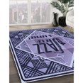 thumbnail image 3 of Ahgly Company Tapis Rectangulaire Lavable en Machine Intérieur Transitionnel Bleu, 7 Pieds x 10 Pieds, 3 of 7
