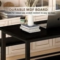 thumbnail image 4 of Kitchen Dining Table Set for 4, 47 Inch Farmhouse Dining Table with 2 Benches, Modern Minimalist Dining Room Dining Table Set for Apartment, Dining Room, Kitchen, Vintage Black, 4 of 6
