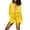 Yellow Dress, variant on Women's Mini Loose Shirt Dress Bandage Solid Color Satin Silk Lapel Button Long Sleeve Elegant Casual Trendy Spring Red S