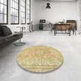 thumbnail image 3 of Ahgly Company Indoor Square Abstract Brown Gold Abstract Area Rugs, 5' Square, 3 of 6