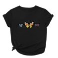 thumbnail image 2 of Babysbule T-Shirts pour Femmes en Liquidation Mode Décontractée Ample à Imprimé à Col Rond, 2 of 3