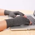 thumbnail image 4 of Arthritis Compression Gloves for Men Women for Arthritis hands, Fingerless Arthritis Gloves for Rheumatoid and Osteoarthritis, Compression Gloves for Arthritis Pain Relief（1 pair）, 4 of 6