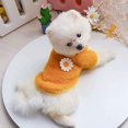 thumbnail image 4 of 2025 Dog Sweaters For Small Large Dog Apparel Dogs Daisy Style Small Dog Clothes For Plush Round Neck Flowers Pet Clothes For Dogs Large Sweater, 4 of 7