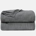 thumbnail image 1 of Unique Bargains 100% Cotton Cross Cable Knit Throw Blanket For Sofa Couch Bed Home Bedding,, 1 of 10