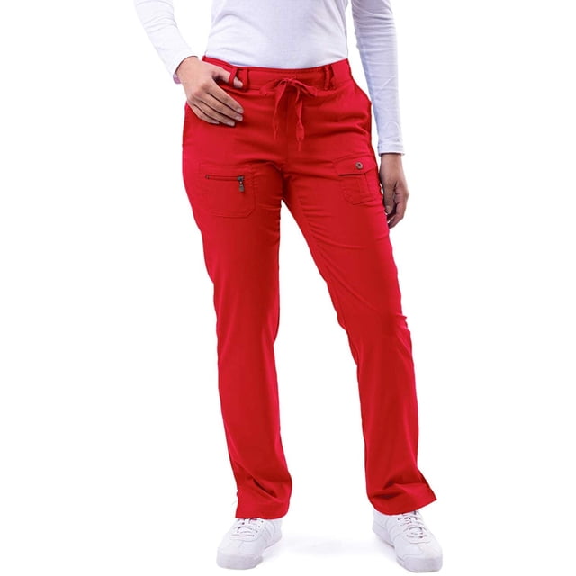 Adar Pro Sarraus pour Femmes - Pantalon de Sarrau Yoga à Jambe Étroite - P4100T - Pomme - 2X