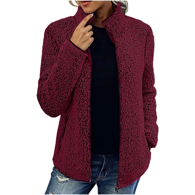 CEHVOM Femme Mode Manches Longues Confortable Hauts Amples Poche Manteau Long Blouse Liquidation
