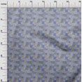 thumbnail image 3 of oneOone Velvet Medium Blue Fabric Mix Ikat Craft Projects Decor Fabric Printed By The Yard 58 Inch Wide, 3 of 4