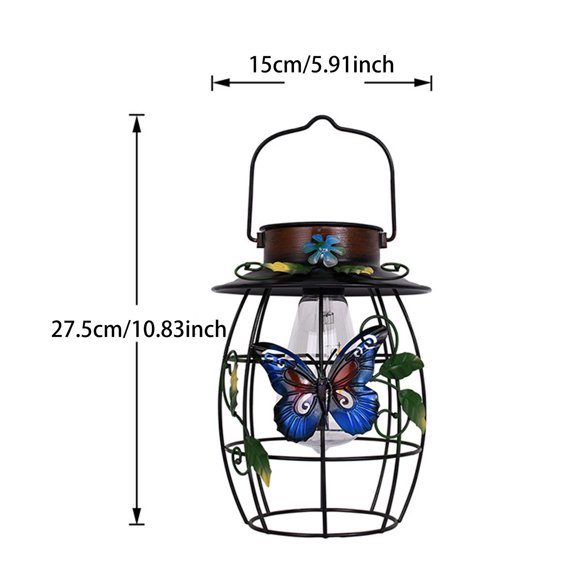 JJKBVCLO Solar Outdoor Light : Hanging Lamp Retro Metal LED Chandelier Outside Night Lighting For Garden Table Yard Patio Porch Tree Fence