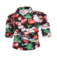 thumbnail image 2 of Men‘s Christmas Dress Shirts Fun Printed Long Sleeve Regular Fit Button Down Shirts Light Blue M, 2 of 6