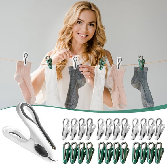 Viflosae Pince Pince à Linge Plastique Feuilles et Chaussettes Multifonctions Sans Traces Petite Coupe-Vent Pince de Séchage pour Vêtements Ménagers