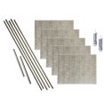 thumbnail image 1 of FASÄDE Ripple Decorative Vinyl Backsplash 15 sq ft Kit in Vintage Metal, 1 of 6