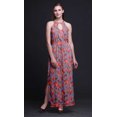 thumbnail image 2 of Bimba Robe Longue de Soirée à Imprimé Floral pour Femmes, Col Rond, Fentes Latérales, Grande Taille, 2 of 6