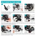 thumbnail image 4 of Rear Steel Bicycle Trailer Hitch Mount Adapter Axle Bike Accessory Bike Bicycle Trailer Coupler Replacement, 4 of 5