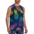 thumbnail image 2 of Kdxio Débardeur Rétro pour Homme à Motif Abstrait d'Ananas Vif, Musculation, Gym, Chandails Décontractés Sans Manches - X-Grand, 2 of 7