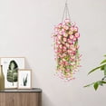 thumbnail image 4 of JilgTeok 4 Packs Simulated Roses Artificial Flower Plastic Wrapping Plants Fake Flowers Vines for Home Garden Porch Yard Living Room Ceiling Spring Decoration Clearance, 4 of 8