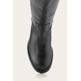 thumbnail image 4 of Frye Femmes MELISSA Semelle DOUBLE Bouton Crantée Noir/cire Cuir Bruni Plat, 4 of 5