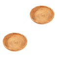 thumbnail image 1 of Thinsony Wicker Woven Round Snack Fruit Bowl Rattan Food Organizer Tray 20x3cm 2Set, 1 of 6