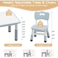 thumbnail image 1 of GloryStar Ensemble Table pour Tout-Petit et 4 Chaises avec Dessus de Table Anti-Graffiti, Ensemble Table et Chaises pour Enfants à Hauteur Réglable avec Rangement, Pattes Antidérapantes, Table d'Activités pour Enfants pour la Maison, la Garderie, pour 2 à 10 Ans, 1 of 8