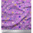 thumbnail image 1 of Soimoi Polyester Crepe Fabric Flower Watercolor Print Fabric by The Yard 42 Inch Wide, 1 of 3