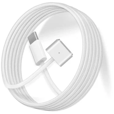 Câble de Recharge USB-C vers Magnétique 3 de 140 W (2 M/6,6 Pi) pour Chargeur M4 MacBook Air Pro, Cordon de Chargeur Magnétique pour MacBook Pro (16 Pouces/14 Pouces2024/2023/2021), Air (15 Pouces/13 Pouces M4 2025, M3 2024, M2 2023, M2 2022)