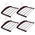 thumbnail image 2 of Miangastore 4pcs Multifunctional Non-slip Wooden Hanger Clothes Pants Drying Hanger, 2 of 8