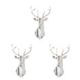 thumbnail image 1 of Decodeary Self Adhesive 3D Deer Head Mirror Wall Sticker For Easy Application silver XL 3Set, 1 of 6