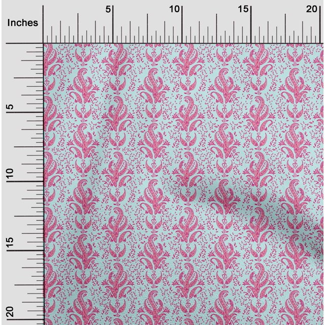 oneOone Viscose Chiffon Fabric Leaves Block Fabric Prints By Yard 42 Inch Wide
