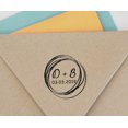 thumbnail image 4 of Printtoo Self Inking Custom Rubber Stamp Round Scribble Save The Date Personalized Stamper Gift Idea-Black, 4 of 4