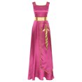 thumbnail image 3 of Sxiwei Robe Tunique Superposée de Danse de Louange pour Femme Longueur Cheville Coupe Ample Robe Maxi Robe de Culte Liturgique Rose Vif 3TG, 3 of 7