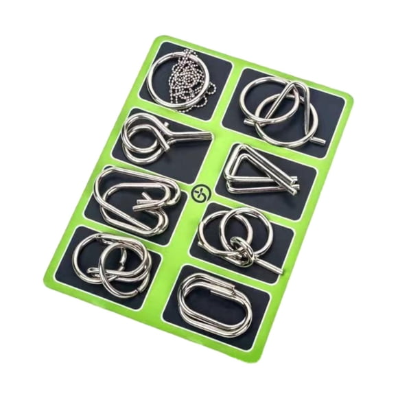 IMENGL Brain Teaser Puzzles Puzzles For Kids Puzzle Ring 24 Piece Set Puzzle Ring Educational Intellectual Toys Iq Toys Puzzles For Adults (Yellow + Green) Activities for Toddlers 1-3,Toddler Magnet
