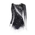 thumbnail image 3 of Freebily Robe de Danse de Patinage Artistique à Manches Longues pour Filles avec Strass, Combinaison de Gymnastique, Noir 16, 3 of 6