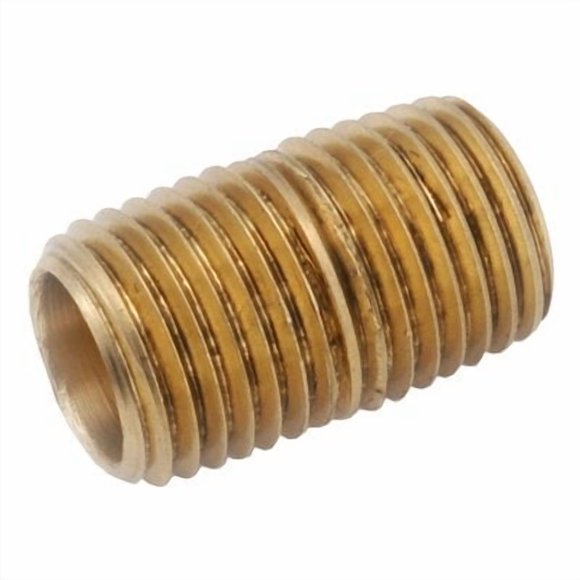 Raccord de Tuyau, Mamelon en Laiton Rouge, Sans Plomb, 3/8 x 5 Po. -38300-0650