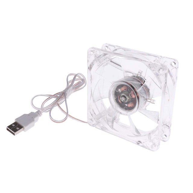 Milaget Hamster Cage Cooling Fan Easy to Mount Bunny Cooling for Parrot Birds Rabbit 8cmx8cm