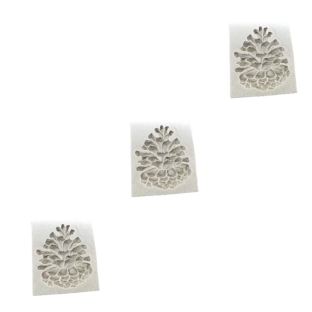 Wweixi Silicone Mold Decor Molds Solid Color Nonstick Pliable Soft Reusable Self Assembly Decorative Mould Fondant Kitchen Grey 3Set