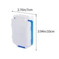 thumbnail image 3 of Plastic Medication Dispenser Box Portable Tablet & Capsule Organizer Orange & Blue Pill Cutter Divider 10x7x2cm Travel Health Case, 3 of 6
