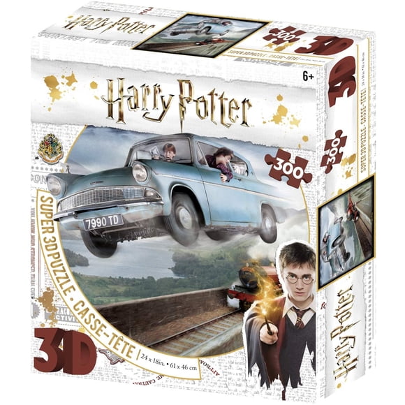 Casse-Tête 3D Harry Potter 24 Pouces par 18 Pouces Casse-Tête 300 Pcs - Ford Anglia, Ronald Weasley et Harry Potter